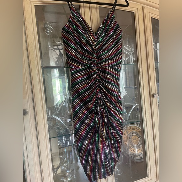 Dress the Population sequin dress. Worn twice. - Picture 2 of 4